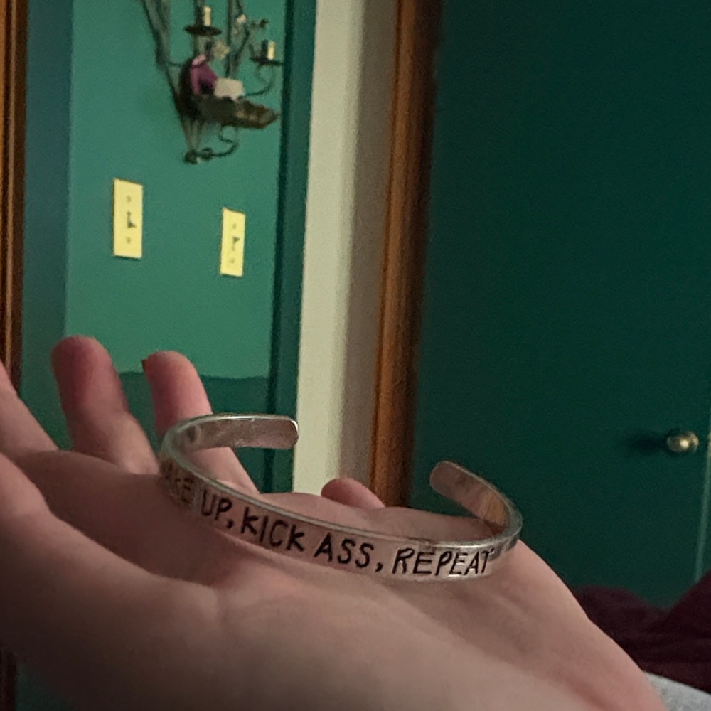 Source Unknown Silver Inspirational Bracelet - image 3